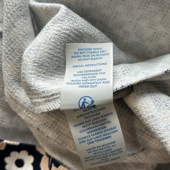 Boden Women's Pippa Floral Shift Knee Length Dress Pockets Navy Blue Peach Sz 12 - Picture 11 of 14